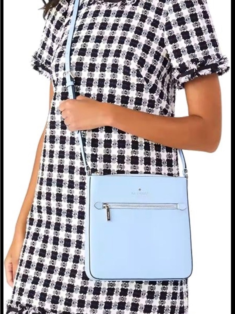 NWT Kate spade Sadie large crossbody in watercolor blue saffiano leather